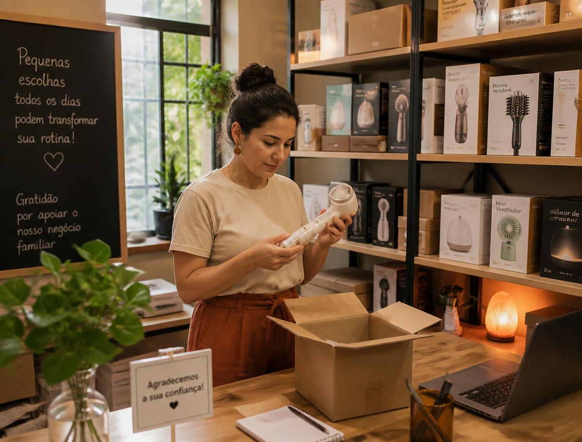 Conferência manual de produtos antes do envio na Seleto Brasil
